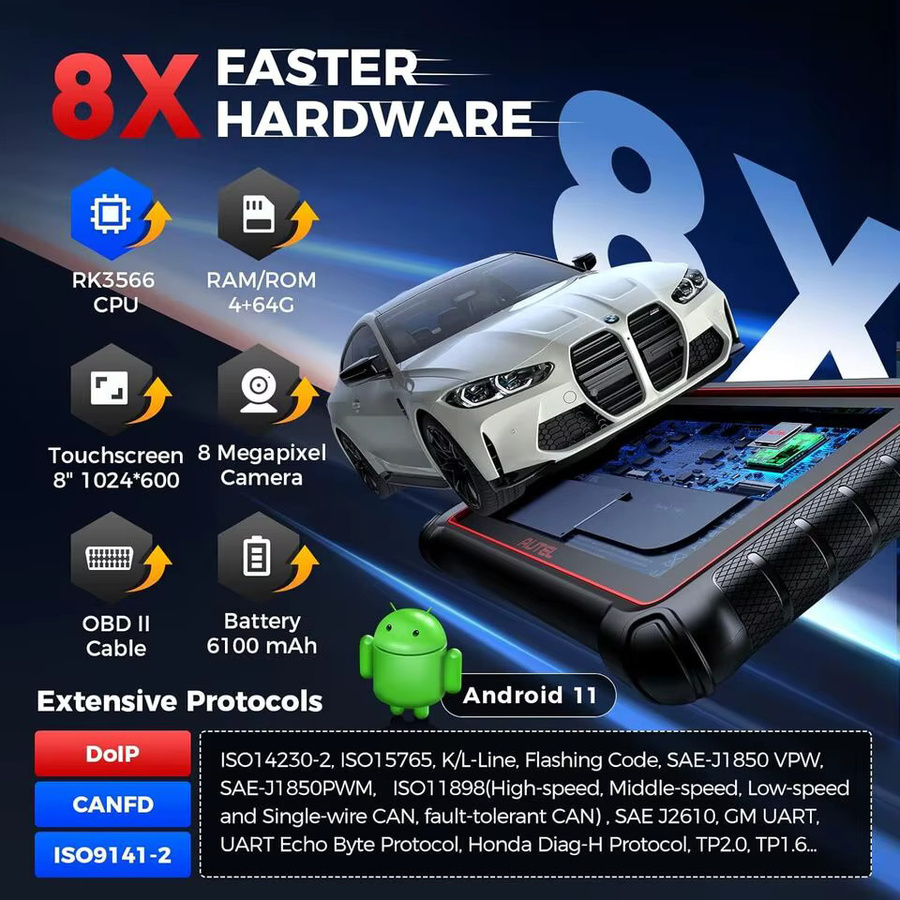 Autel MaxiCheck MK900 OBD2-Scanner in Schwarz mit bidirektionaler Steuerung und umfassenden Systemdiagnosetools inklusive DoIP und CAN-Upgrade - Bild 5