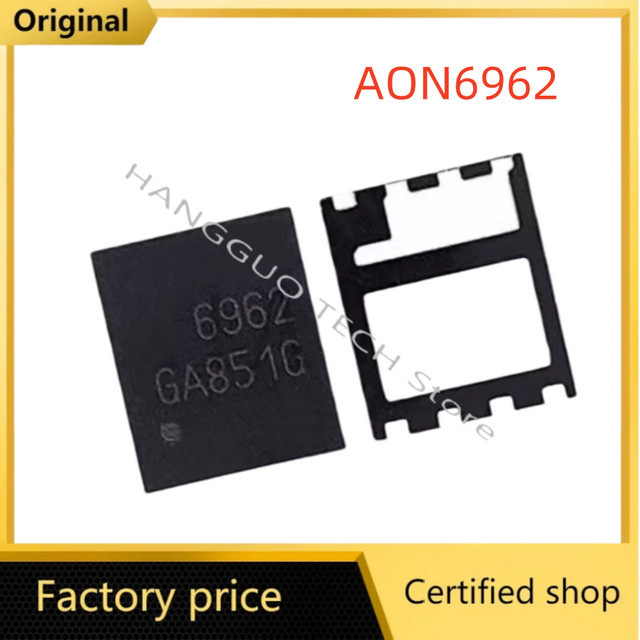 10 Stück Aon aon6962 DFN-8 5x6 MOSFET IC Chipsatz in Schwarz - Bild 1
