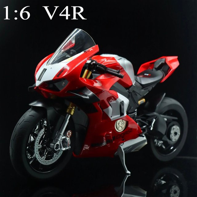 MAKEDA Ducati V4R H2R Motorrad, Modellauto, 1:6, Metall, mit Sound und Licht - Bild 1