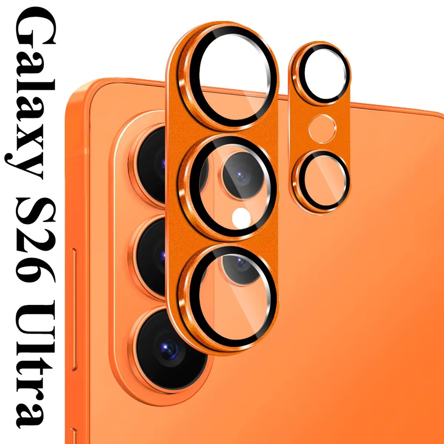 Samsung Galaxy S26 Ultra und S26 Plus Displayschutz aus gehärtetem Glas mit 3D Vollabdeckung und Kameralinsen-Schutz aus Legierungsmetall in Schwarz - Bild 2