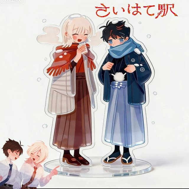 BOOCRE Acryl-Ständer Game Saihate Station Cosplay Harunatsufuyu Haru Shion Tachinami Figur - Bild 1