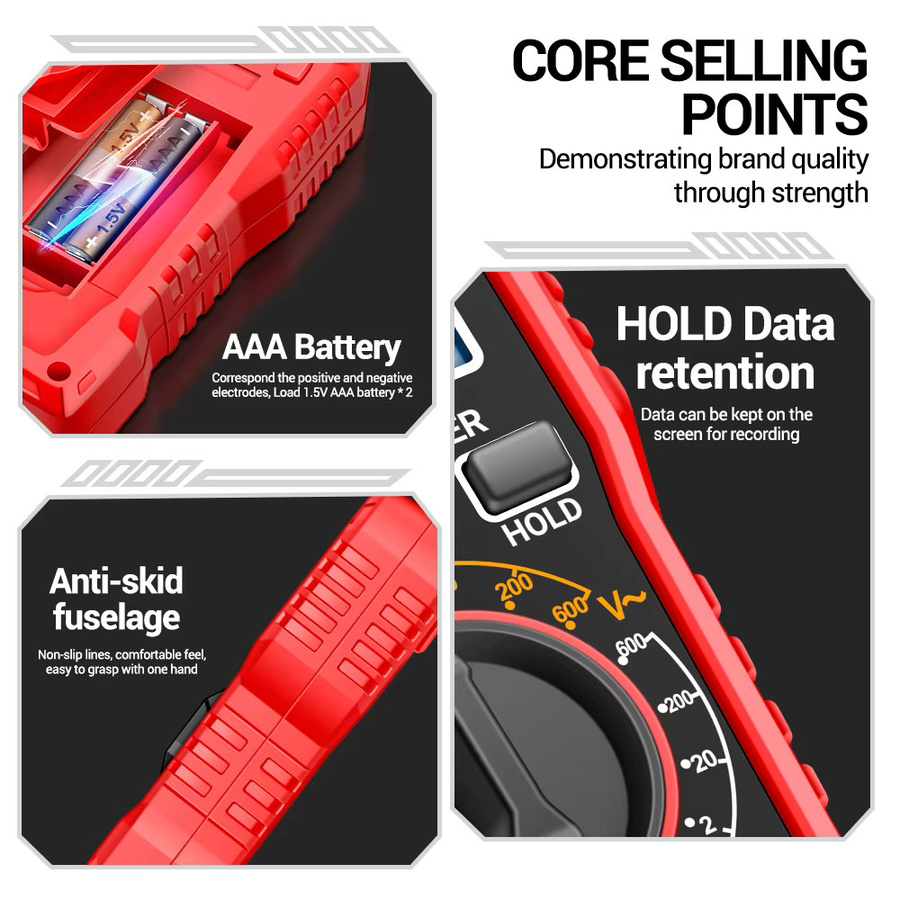 ANENG SZ06 Professionelles Digitalmultimeter mit AC/DC Spannungsmessung, DC-Strommessung und Datenspeicherung - Bild 3