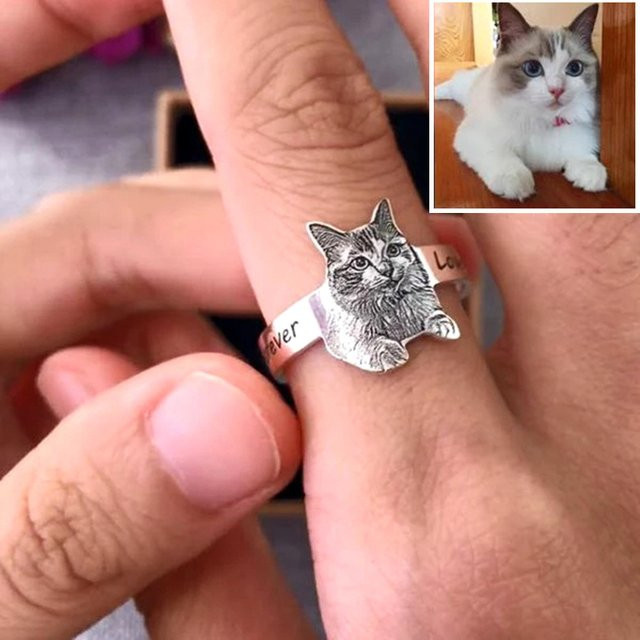 Ring Edelstahl, Silber, Unisex, Graviert - Bild 1