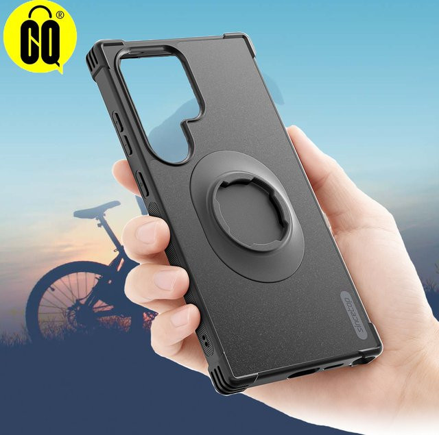 Stoßfeste Handyhülle für Samsung Galaxy S24, S25, S24 Ultra und S25 Ultra mit Lock-in-Design für Quad-Style Motorrad- und Fahrradhalterungen in Schwarz - Bild 1