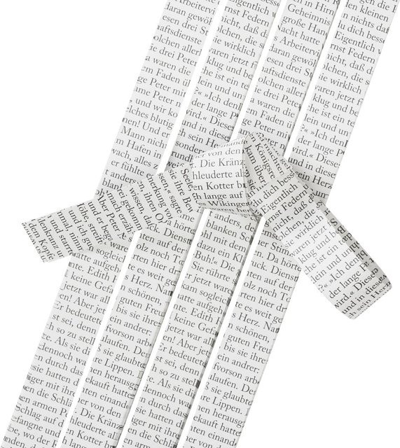 MarpaJansen Papierstreifen Buchtext in Weiß B/T/H: 80 x 80 x 80 cm - Bild 1