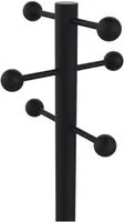 UNILUX Garderobenständer Access schwarz matt mit Haken in Post-Tree-Design, Höhe: 175 cm, Breite: 34 cm, Tiefe: 34 cm - Bild 1