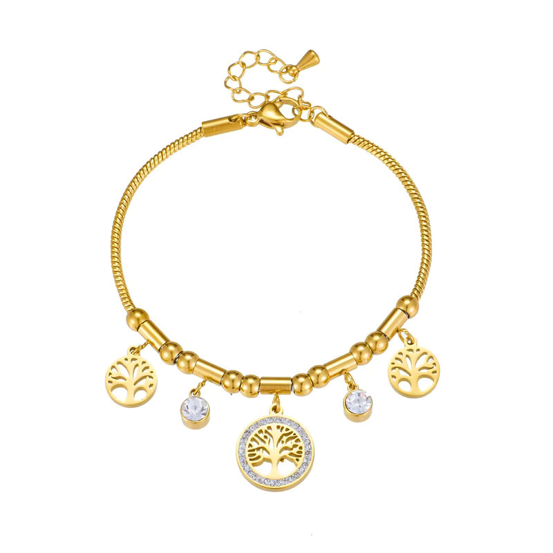 XIYANIKE Armband Edelstahl, Gold, Zirkonia, Damen - Bild 2