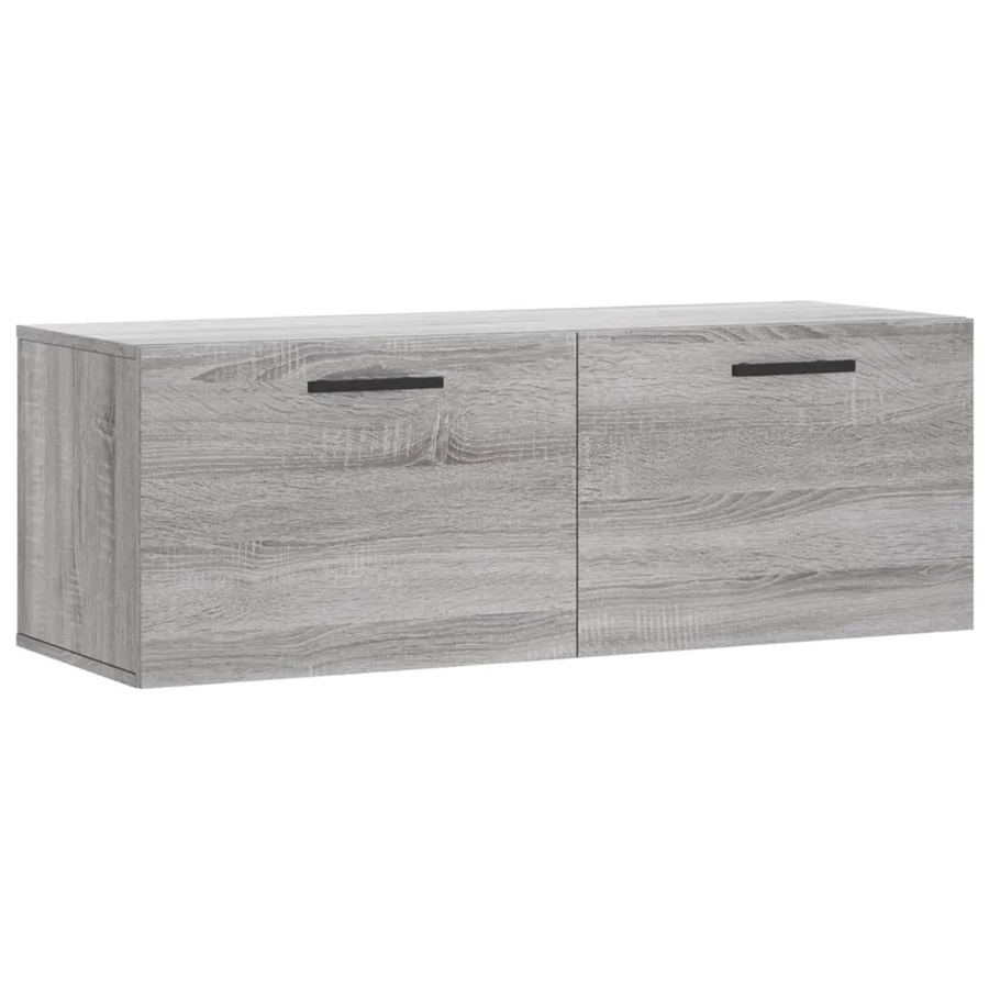 vidaXL Wandschrank Grau Sonoma aus Holzwerkstoff mit Schwenktüren B/T/H: 100 x 36,5 x 35 cm - Bild 2