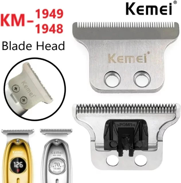 Kemei Ersatzklinge für elektrische Haarschneider und Clipper in Silber, passend für KM-1949 und KM-1948 - Bild 1
