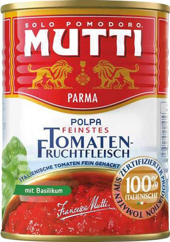 Mutti Polpa Tomaten fein gehackt mit Basilikum 400 g - Bild 1