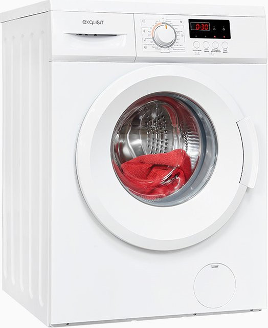 Exquisit WA8014-030E Waschmaschine in Weiss mit 8 kg Kapazität und 1400 Umdrehungen Schleuderdrehzahl - Bild 1
