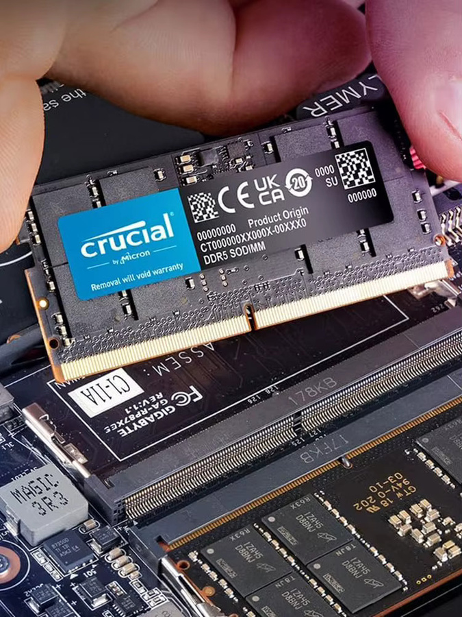 Crucial Memoria DDR5 Laptop RAM SODIMM Speicher für Intel und AMD, Schwarz - Bild 4