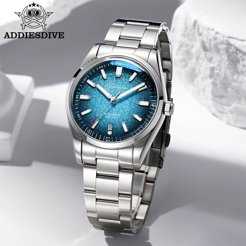 ADDIESDIVE Armbanduhr Automatik, Edelstahl, 39 mm, Herren, Blau - Bild 2