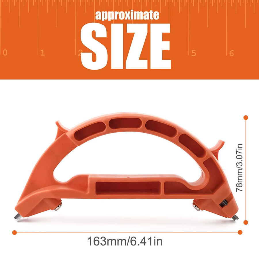 QDS 3-in-1 Multifunktionaler Handheld Messer Spitzer und Schärfwerkzeug in Orange - Bild 4