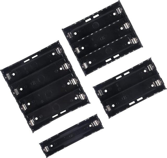 AOKIN 18650 Batteriegehäuse-Halter in Schwarz, DIY-Batterie-Aufbewahrungsbox für 3,7 V mit Stift zur parallelen Verbindung - Bild 1