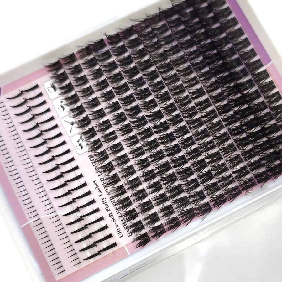 Wimpern-Cluster, 16 Reihen, Black, Natürlich, Unisex - Bild 3