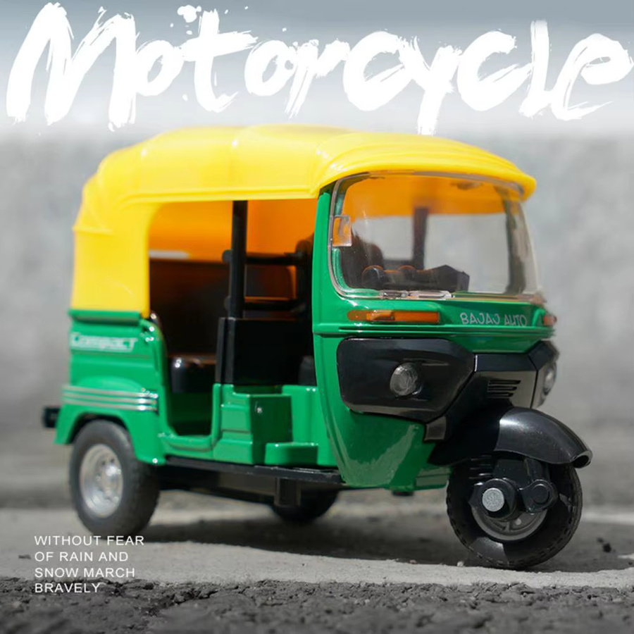 Kmoist Dreirad-Modell aus Legierung, Spielzeugauto, mit Licht und Ton, pullback_friction - Bild 2