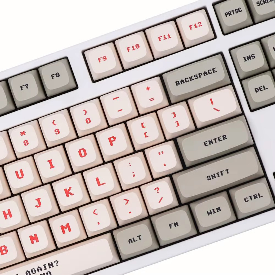 Ducky Anime Retro Tastenkappen Set aus PBT im XDA Profil, Rot und Weiß, 138 Tasten für MX Switches - Bild 4