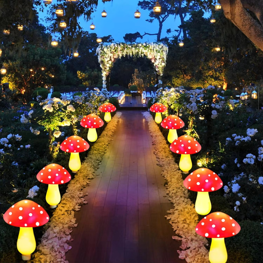 Peach Forest 8er Set Solar Pilzlichter für den Außenbereich mit 8 Beleuchtungsmodi zur Dekoration von Garten, Rasen und Terrasse - Bild 5