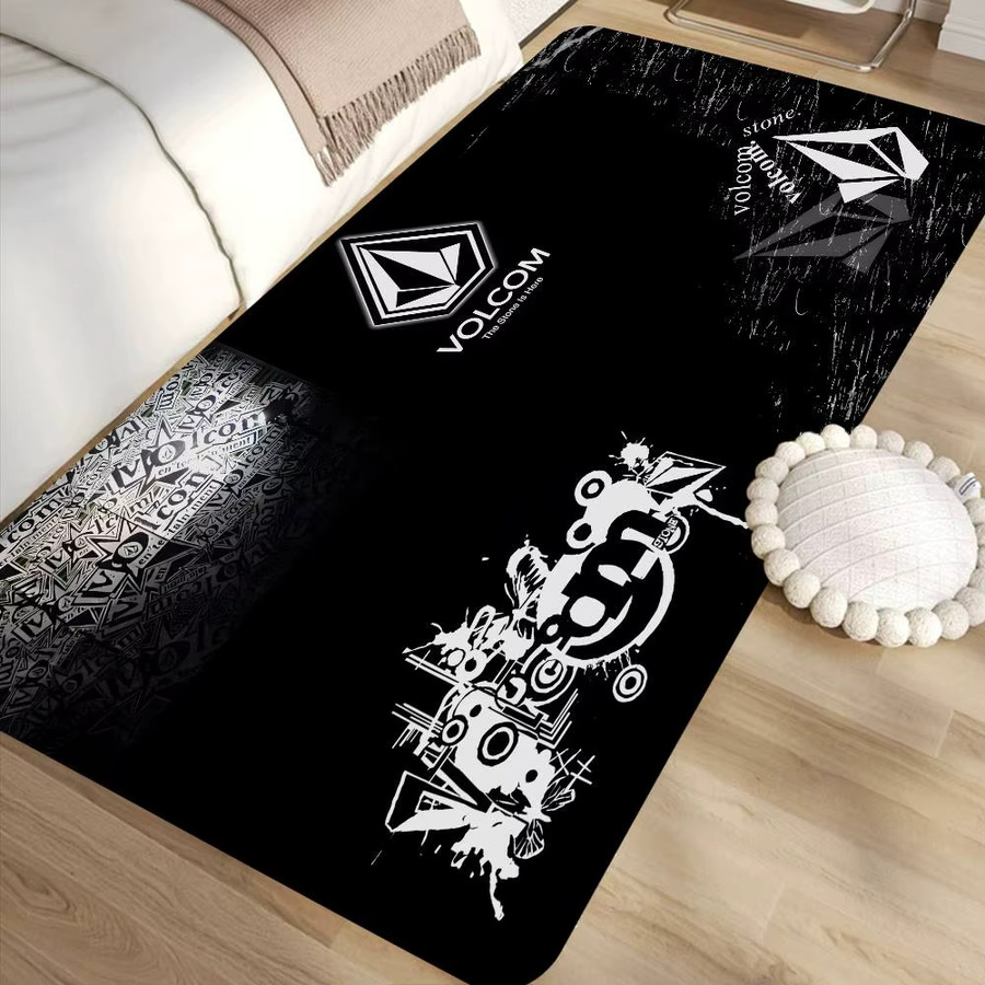 V-Volcom Logo Druckteppich im nordischen Stil als rutschfeste Küchenmatte oder Fußmatte für Wohnzimmer und Balkon - Bild 2