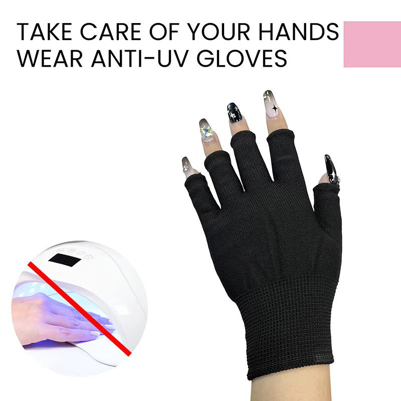 KuZHEN Nagelhandschuhe, fingerlos, Anti-UV, Unisex - Bild 3