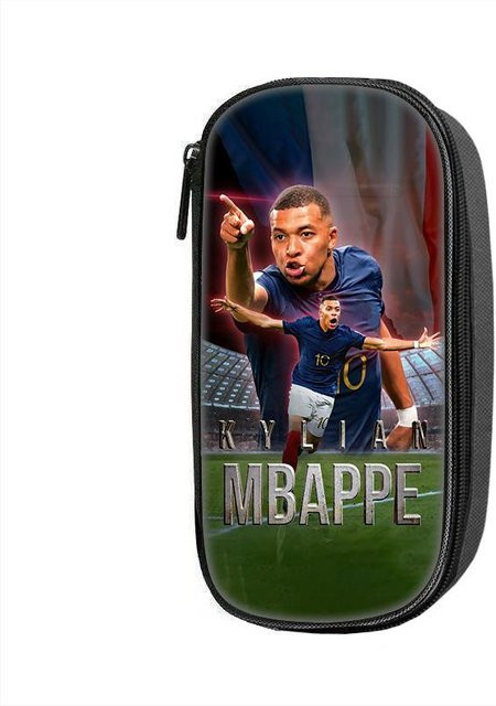 Fancy Style Studio M-Mbappe Muster Federmäppchen und Kosmetiktasche in Multicolour mit großem Fassungsvermögen für Schule und Sport - Bild 1
