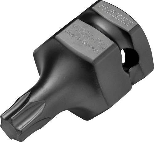 Hazet Schlag- und Maschinenschrauber Steckschlüsseleinsatz 995S6-T50 mit TX Profil in Schwarz, 1/2 Zoll Vierkant (12,5 mm) und 24 mm Außen-Sechskant - Bild 1
