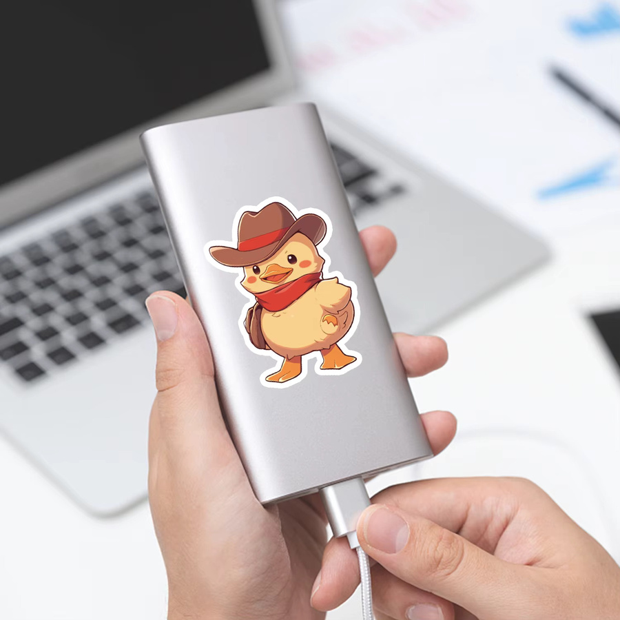 100 Stück GOGOTU Cowboy-Enten Graffiti-Aufkleber, wasserfeste Dekoration für Gepäck, Handy und Scrapbook, Multicolor - Bild 2