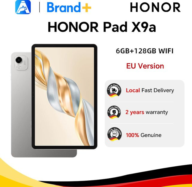 HONOR Pad X9a Android Wifi Tablet in Silber mit 11,5 Zoll 120Hz 2.5K Fullview-Display, 6GB RAM und 128GB Speicher - Bild 1