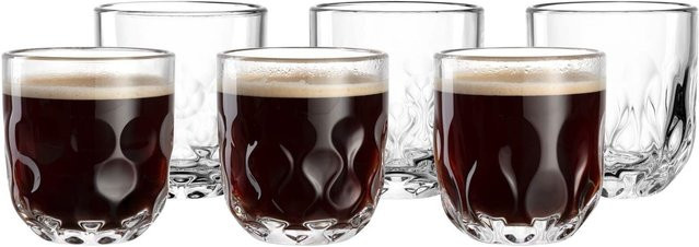 Leonardo Kaffeegläser-Set Gocce, 6-teilig, transparent, 220 ml pro Glas - Bild 1