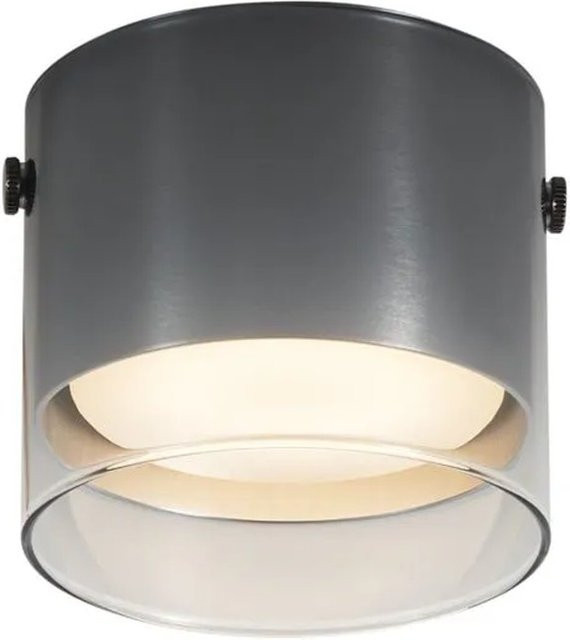 QAZQA Moderne Aufbauleuchte Gunmetal mit Glas in Anthrazit und Transparent - Bild 1