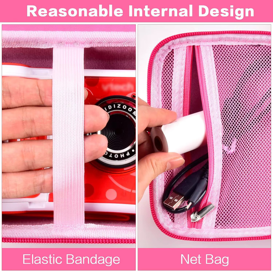 paiyule Aufbewahrungstasche für VTech KidiZoom PrintCam Sofortbildkameras inklusive Thermal Rolls Print Nachfüllpapier in Blau oder Pink - Bild 2
