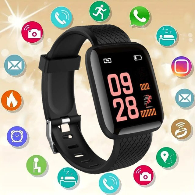 CHAONB Smartwatch, Schwarz, Kunststoff, Silikon, Unisex - Bild 1