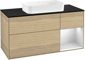 V&B Waschtischunterschrank Finion in Braun mit Eichenoptik, Wandmontage, Breite: 120 cm - Bild 1