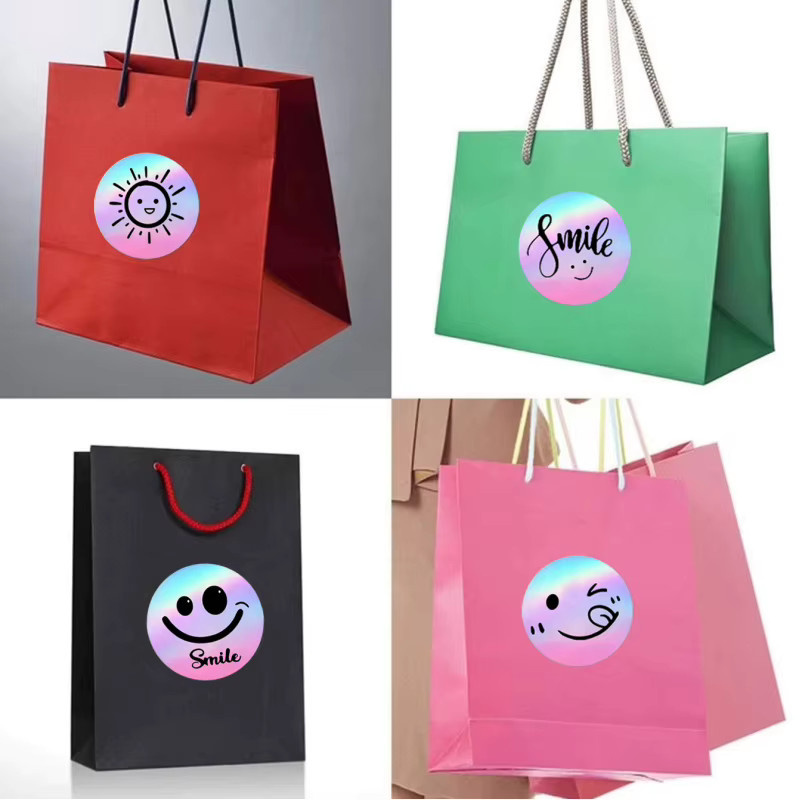 500Zhang Laser Expression Sticker Set mit Dankeschön-Motiv in Multicolour, runde Aufkleber aus Papier zur Dekoration von Geschenkverpackungen und als Schulbelohnungen - Bild 3