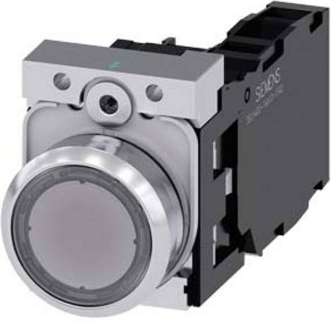 Siemens Drucktaster 3SU1153-0AB70-1FA0 in Grau und Transparent aus Metall - Bild 1