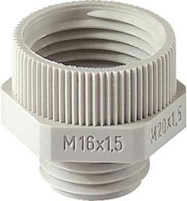 Jacob PA-Erweiterung M20/M25x1,5 aus Kunststoff in Grau und Weiß - Bild 1