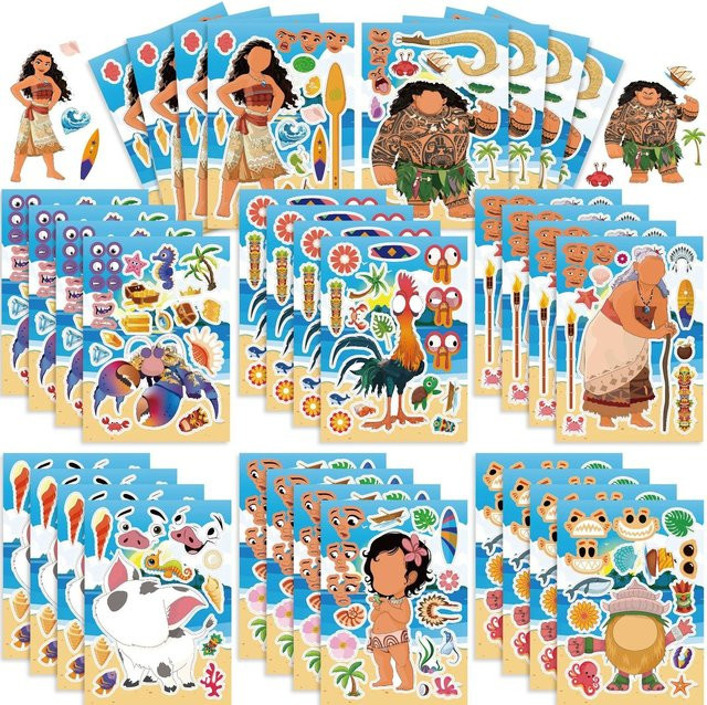 Disney Moana Maui Simea Puzzle-Aufkleber zum Selbermachen - Bild 1