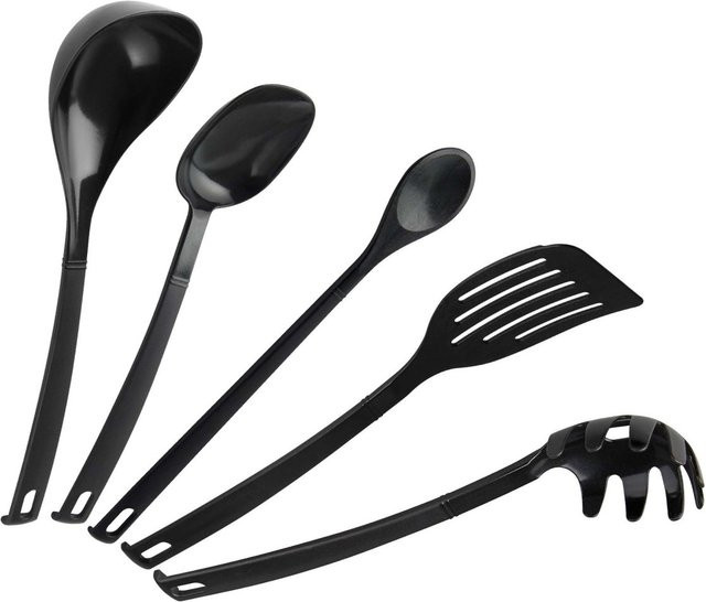 Fackelmann Küchenhelfer-Set Nero, 5-teilig, Schwarz, hitzebeständig und spülmaschinenfest - Bild 1