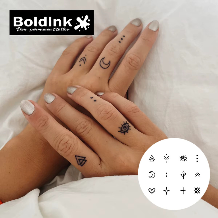 Boldink Finger Temporary Tattoo, wasserfest, semi-permanent - Bild 2