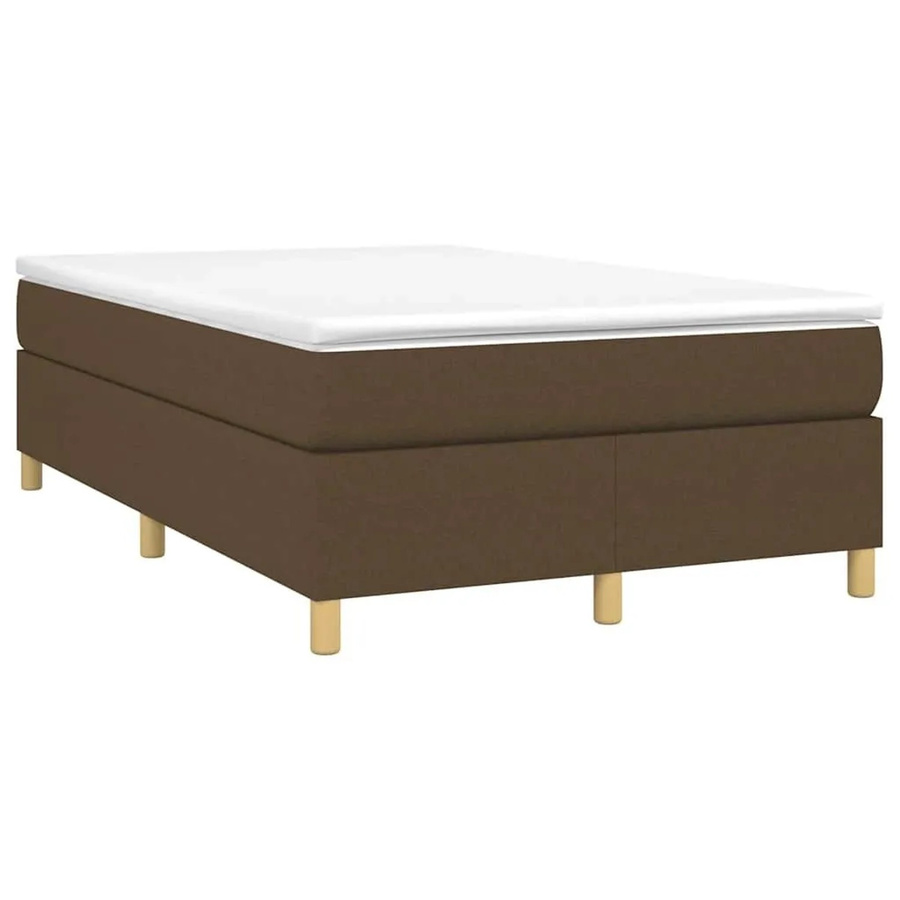 vidaXL Boxspringbett Hybrid mit Matratze und Taschenfedern, Dunkelbraun und Weiß, B/T: 120 x 190 cm - Bild 2