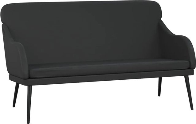 vidaXL Sitzbank in Schwarz aus Kunstleder mit Metallgestell B/T/H: 110 x 76 x 80 cm - Bild 1