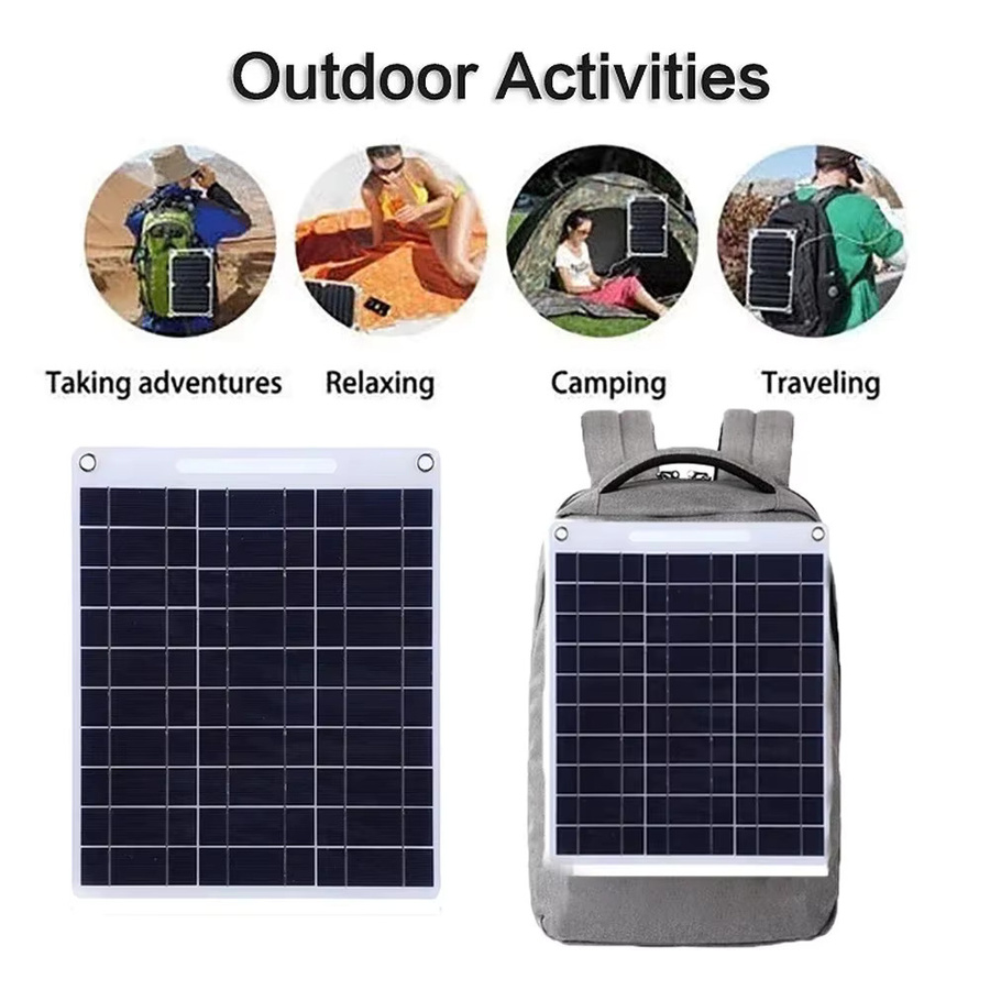 Tragbares 100W Solarladegerät von soecopo mit zwei USB-Anschlüssen, wasserdichtes Solarpanel für Camping und Outdoor - Bild 6