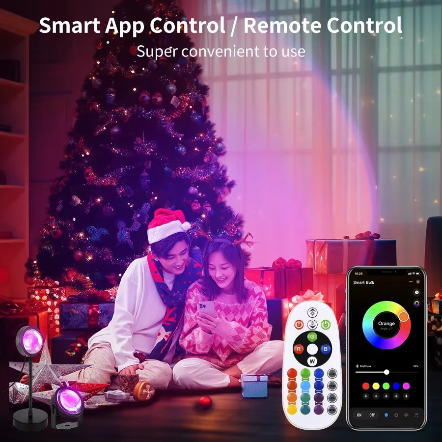AVACOM Tuya Smart Sunset Lampe mit App-Steuerung als LED-Nachtlicht und Sunset-Projektor für Fotografie und Party-Dekoration - Bild 3