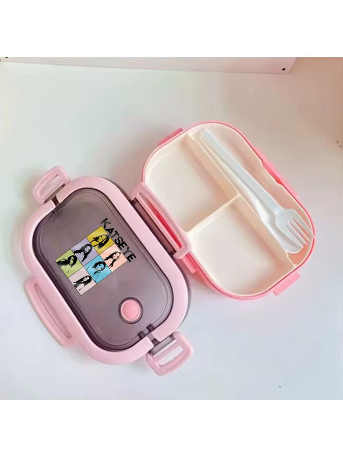 Katseye Doppelschichtige Lunchbox für Mädchen in Pink mit großer Kapazität von Potdemiel - Bild 2
