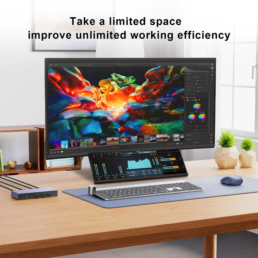 Wisecoco Stretched Bar Externer Touchscreen Monitor in Schwarz für PC, Raspberry Pi und Laptop, 12,3 oder 14,5 Zoll - Bild 4