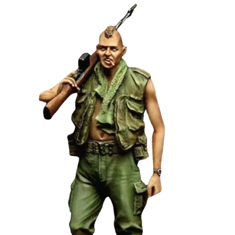 Gk Soldat Harzfigur, Modellbausatz, Maßstab 1:35, mit Rauch - Bild 3