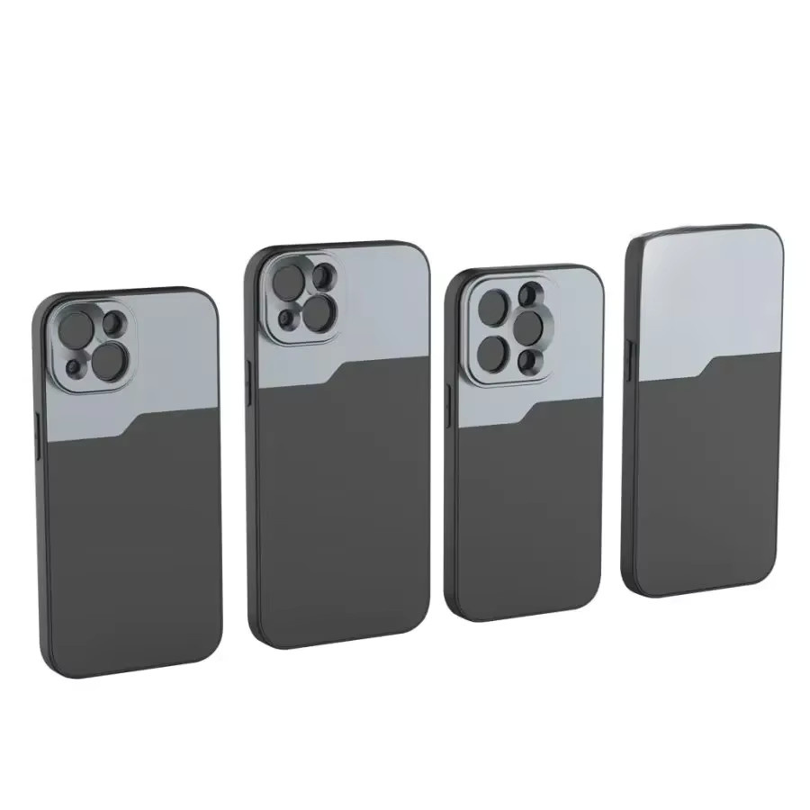 Schutzhülle für Apple iPhone 17 16 15 14 13 12 Pro Plus mit Anamorphem Makro Weitwinkel 17 mm Gewinde Linsenhalterung in Schwarz - Bild 4