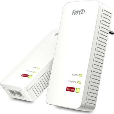 FRITZ!Powerline 1240 AX WLAN Set mit WiFi 6 und Ethernet/LAN, 1200 Mbit/s, Weiß, 2 Stück - Bild 1