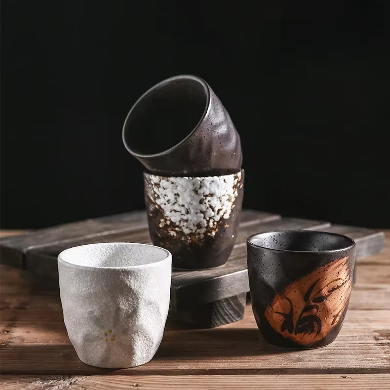 Handgefertigte japanische Keramik-Teetasse im Zen-Stil von PDQ, 180 ml - Bild 2